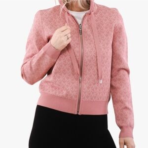 Michael Kors Zip-up Signature Logo Hoodie - New